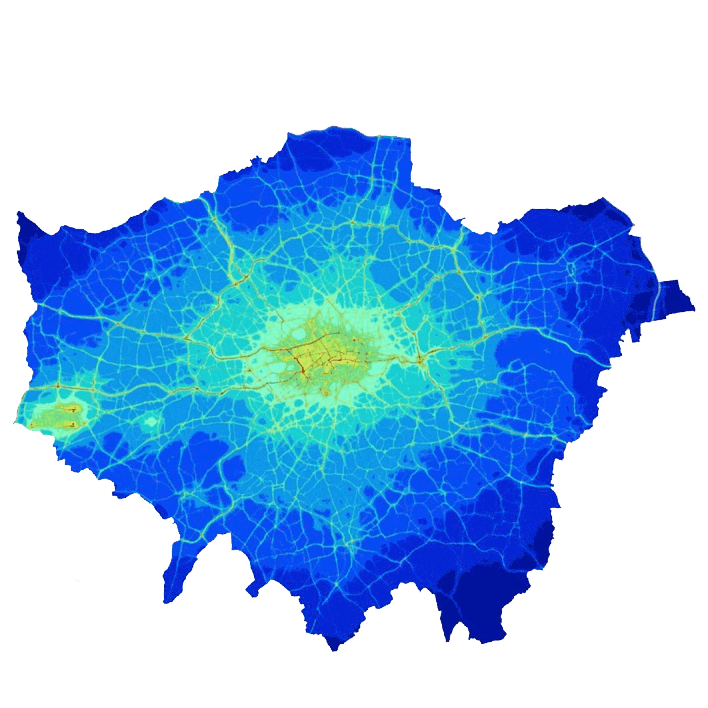 Illustrative air quality map