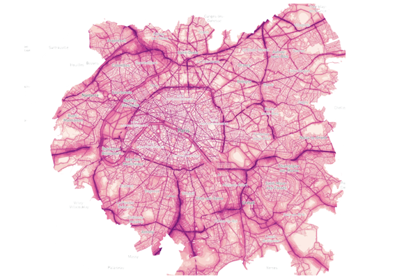 Illustrative environmental noise map
